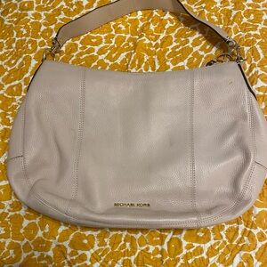 Michael Kors light pink Leather Hobo Bag